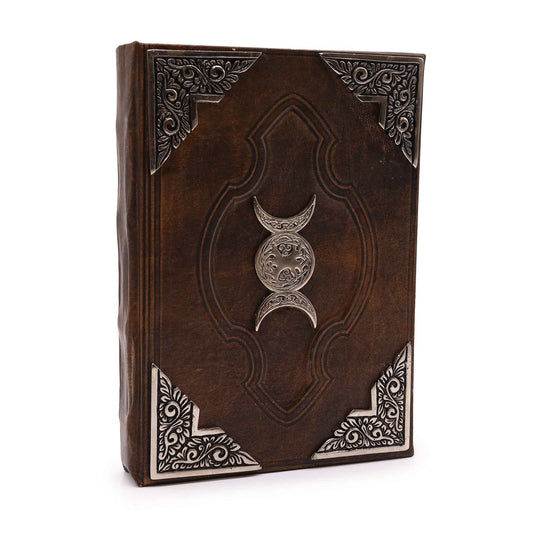Heafty Brown Tan Buch – Zink Dreifachmond-Dekor – 200 Büttenrandseiten – 26 x 18 cm