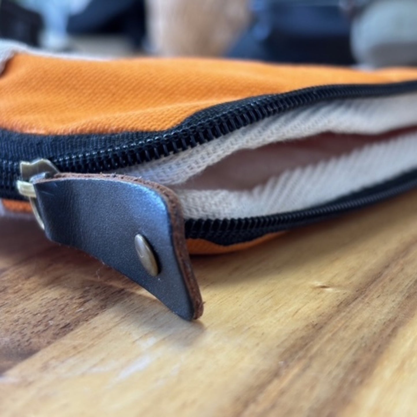 Große Laptoptasche aus Canvas - Orange