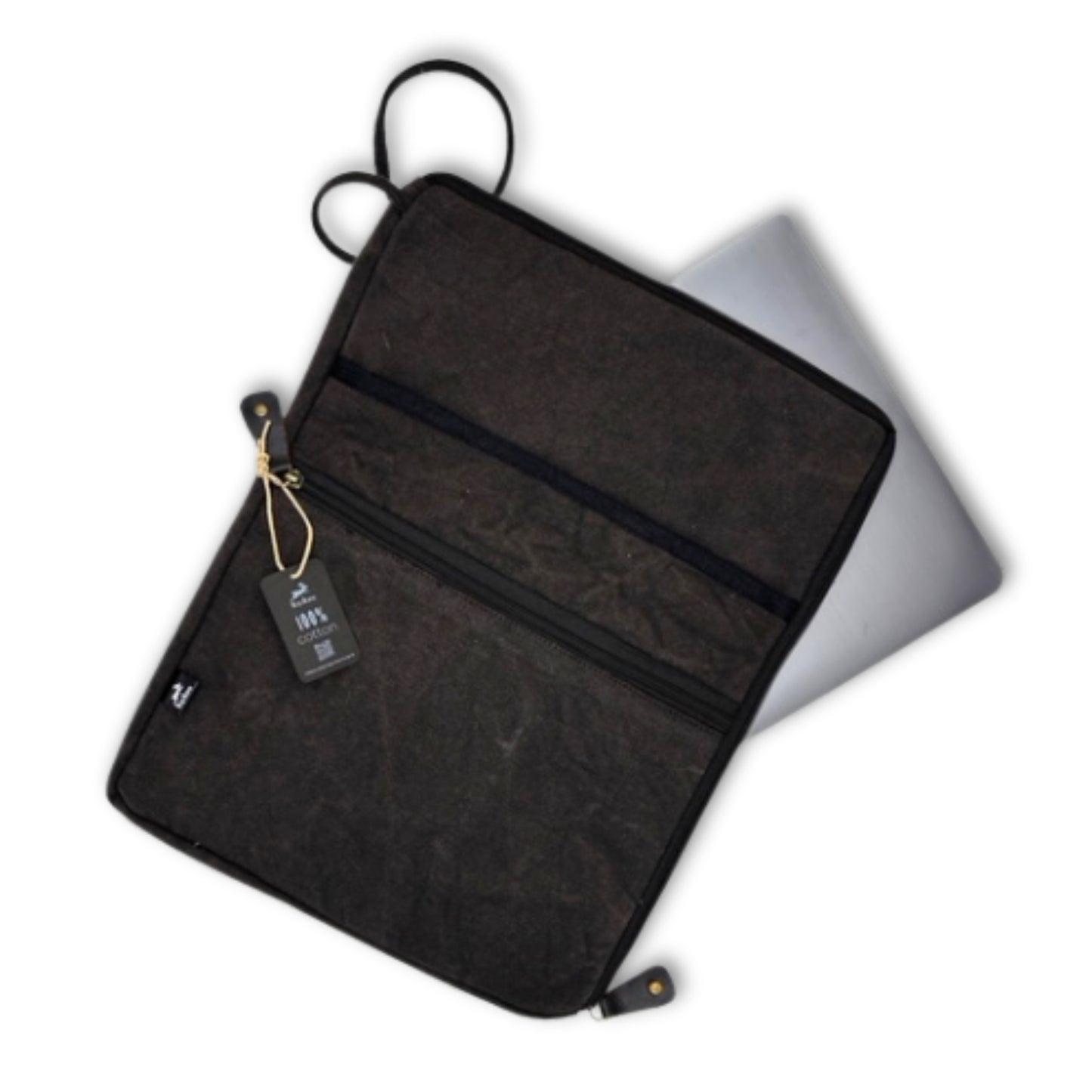 Große Laptoptasche Stonewash – Anthrazit