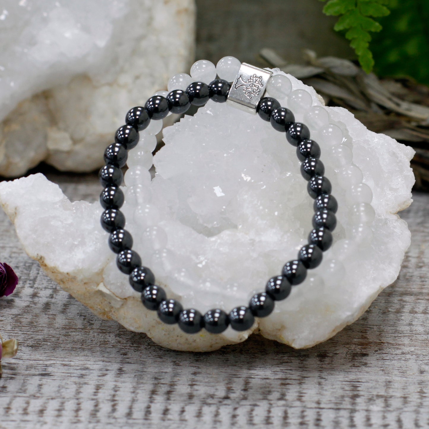 Magnetisches Edelsteinarmband - Bergquarz