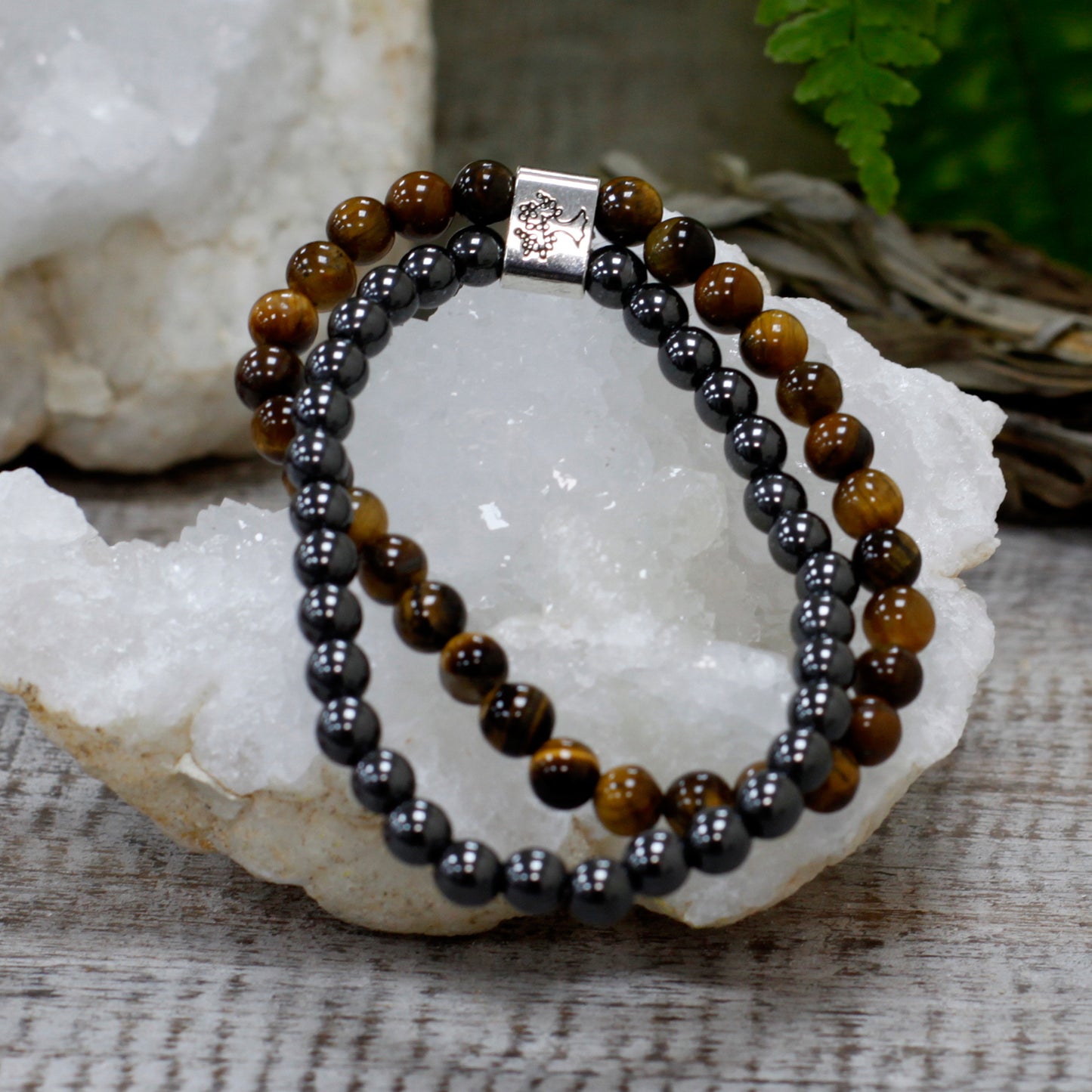 Magnetisches Edelsteinarmband - Tigerauge