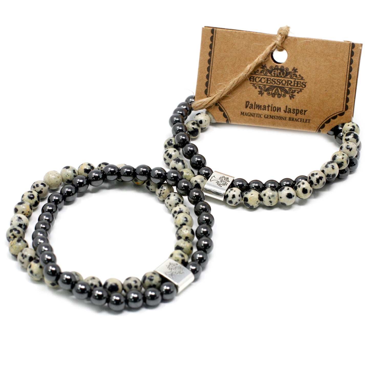 Magnetisches Edelsteinarmband - Dalmatiner-Jaspis