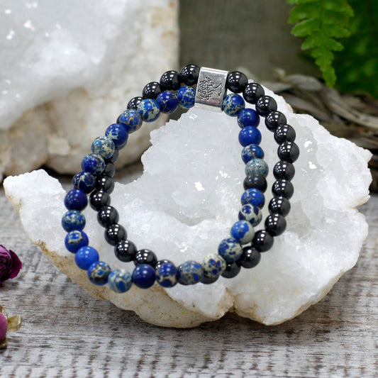 Magnetisches Edelsteinarmband - Sodalith