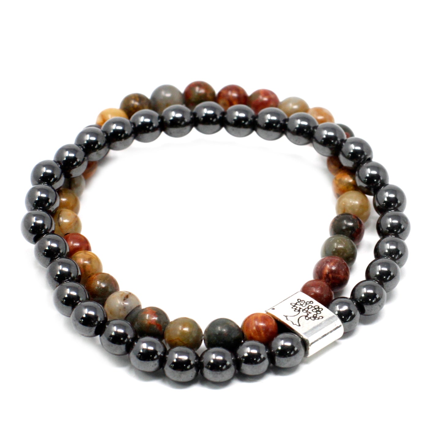 Magnetisches Edelsteinarmband - Picasso-Jaspis