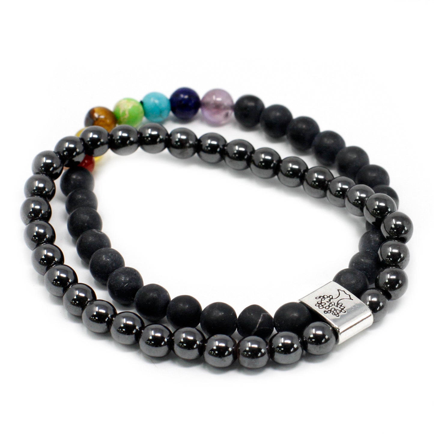 Magnetisches Edelsteinarmband - Schwarzes Steinchakra