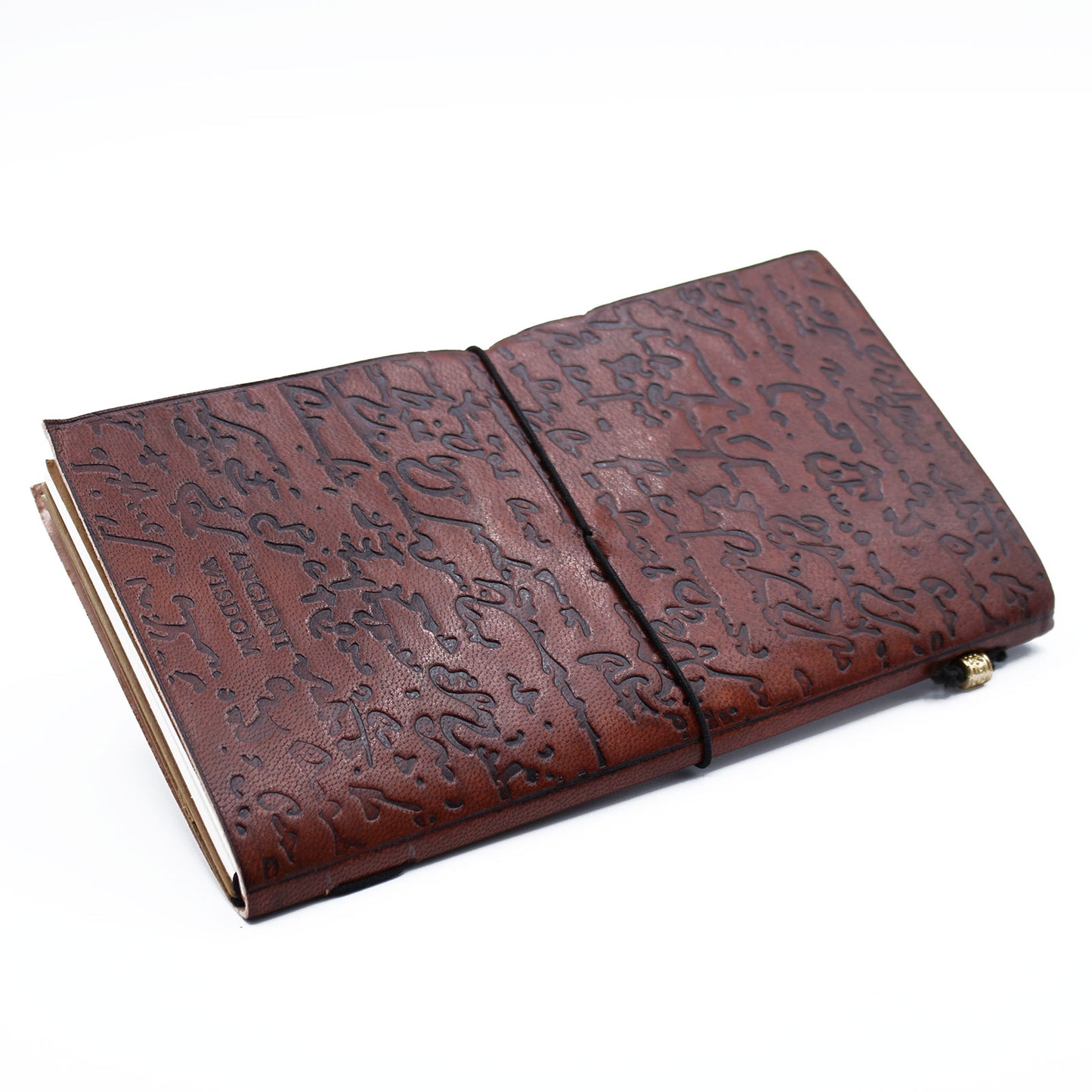 Handgefertigtes Lederjournal - Be the Change - Braun (80 Seiten)