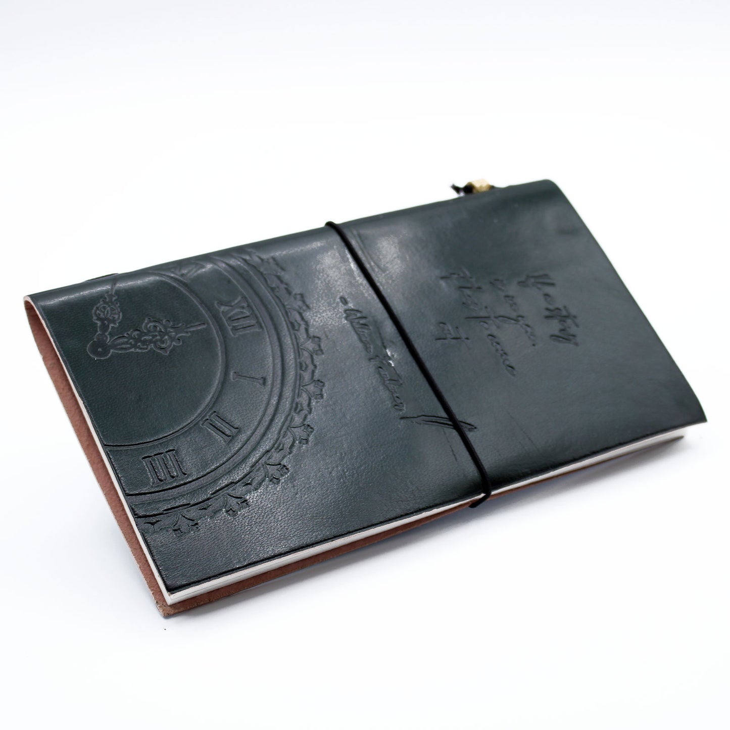 Handgefertigtes Lederjournal - If a Story is in You - Grün (80 Seiten)