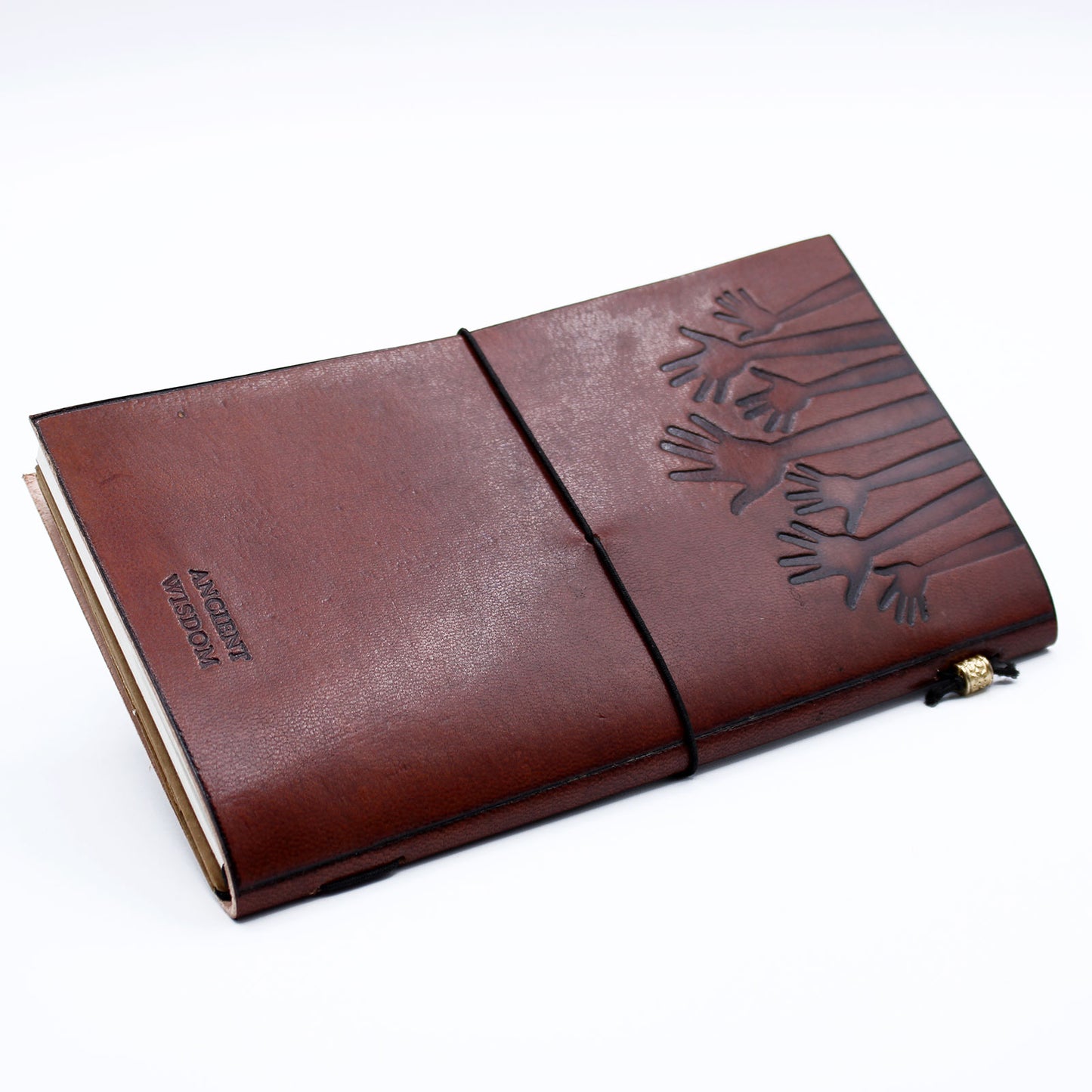 Handgefertigtes Lederjournal - True Friends - Braun (80 Seiten)