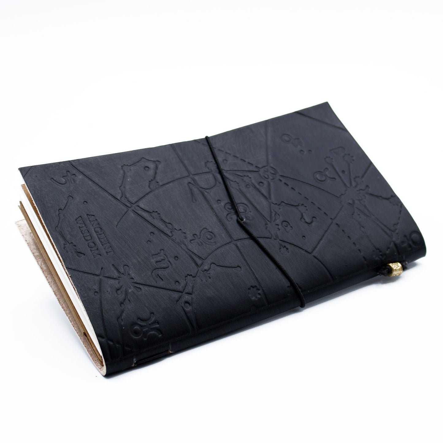 Handgefertigtes Lederjournal - My Little Black Book - Schwarz (80 Seiten)
