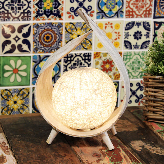 Natürliche Kokosnusslampe - Whitewash Wrapover