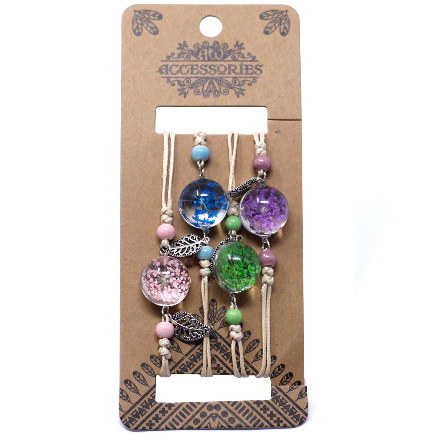 Gepresste Blumen - Hübsches Blumen- und Blattarmband