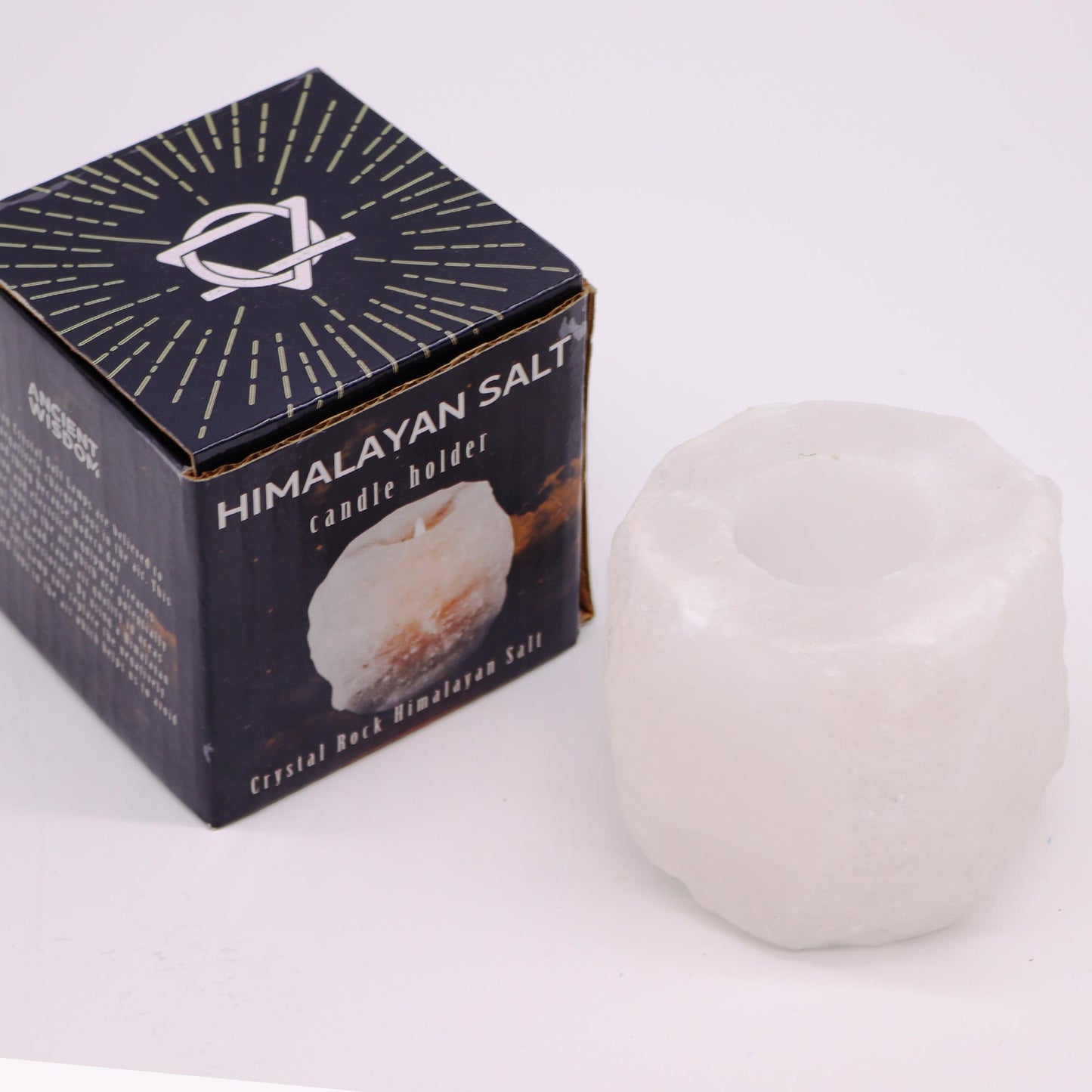 Kerzenhalter aus Kristallstein-Himalayasalz, 600–800 g