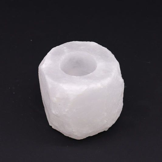 Kerzenhalter aus Kristallstein-Himalayasalz, 600–800 g