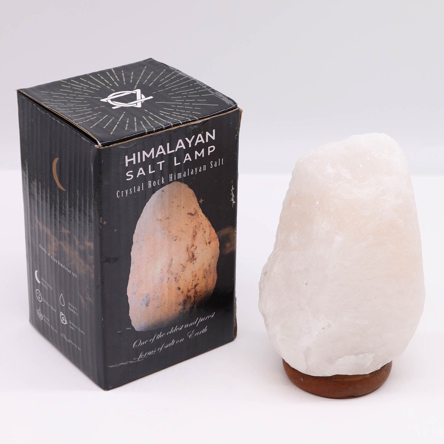 Himalaya-Salzlampe aus Kristallsteinen – mit Sockel, ca. 2–3 kg