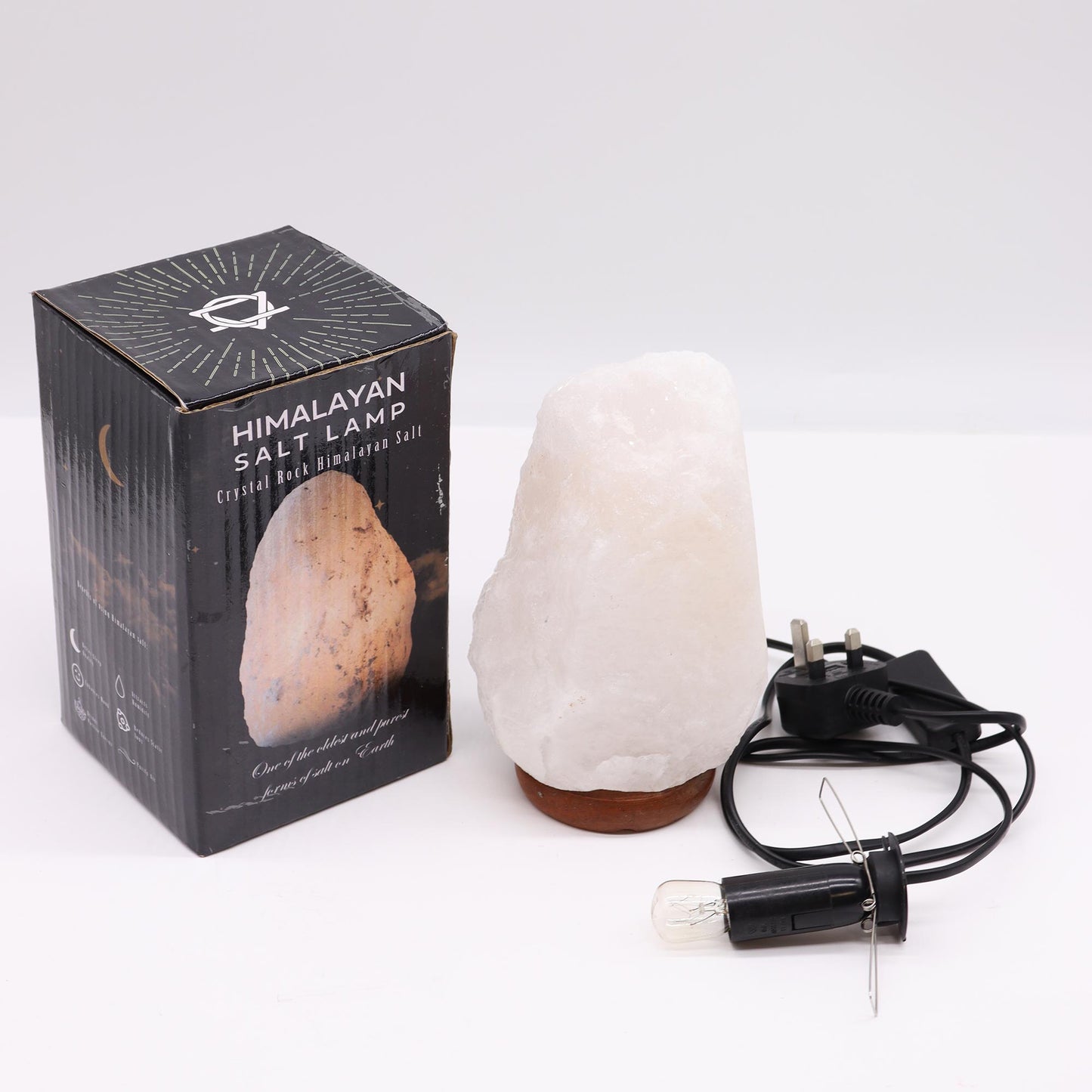 Himalaya-Salzlampe aus Kristallsteinen – mit Sockel, ca. 2–3 kg