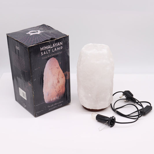 Himalaya-Salzlampe aus Kristallgestein – mit Sockel, ca. 8–10 kg