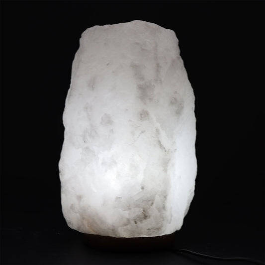 Himalaya-Salzlampe aus Kristallgestein – mit Sockel, ca. 8–10 kg