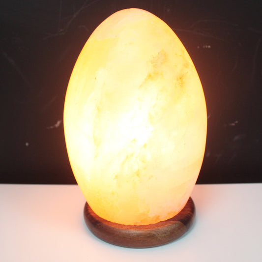 Salzlampe Ei - Holzsockel