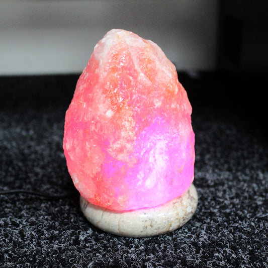 Hochwertige USB-Natursalzlampe – 11,5 cm, zufällige Farben