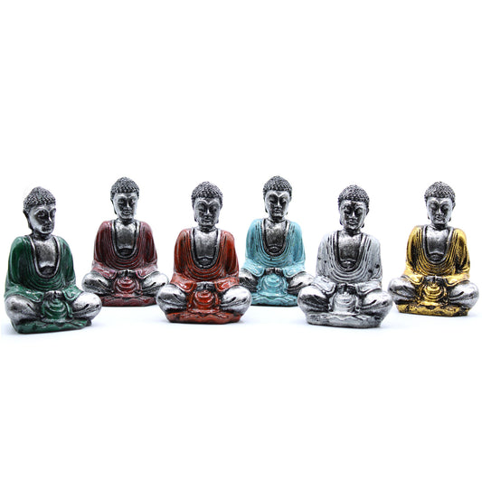 Silberner Mini-Buddha (verschiedene Farben)