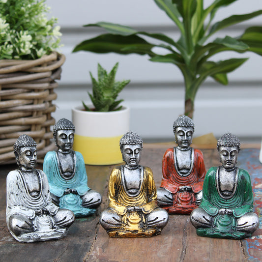Silberner Mini-Buddha (verschiedene Farben)