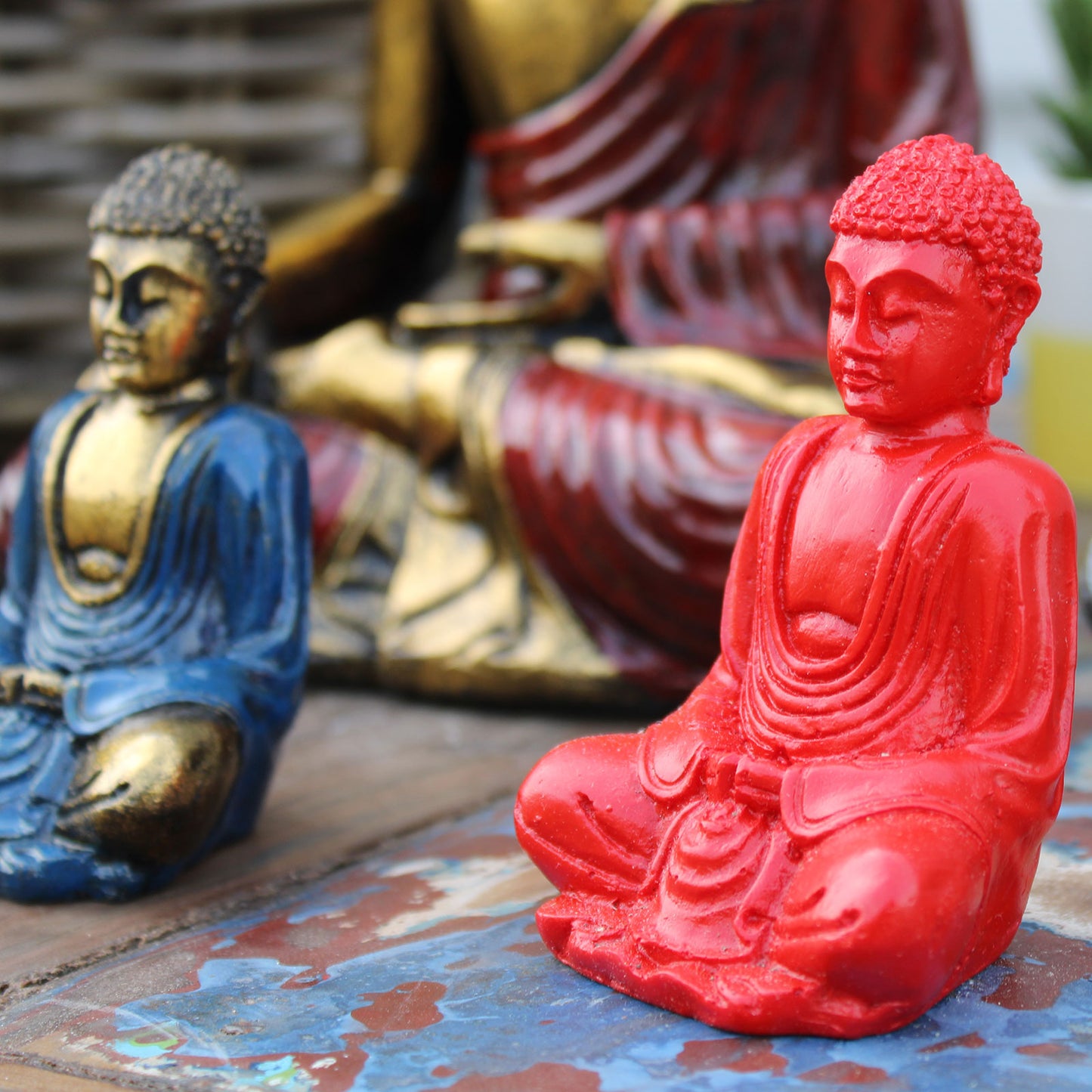 Matter Mini-Buddha (verschiedene Farben)