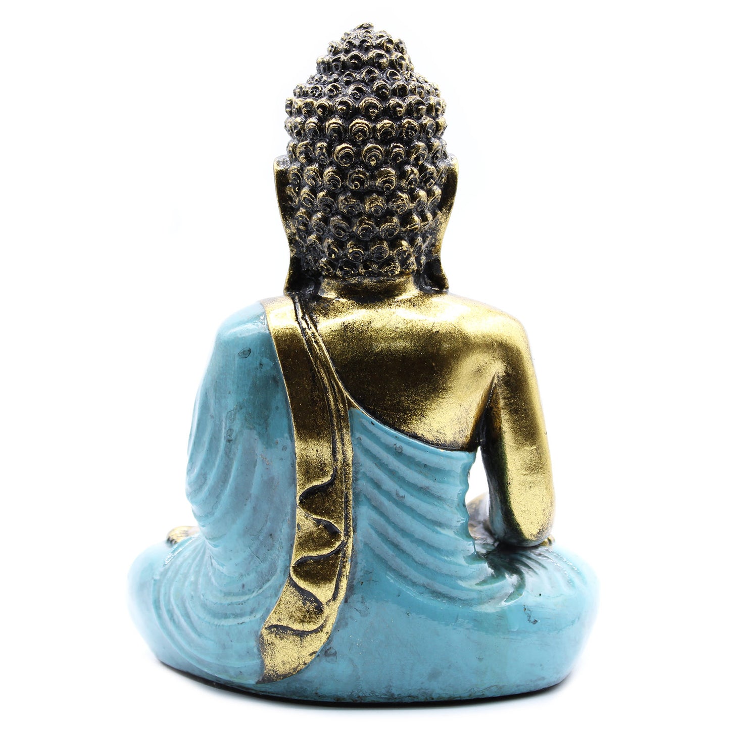 Blaugrüner und goldener Buddha - Groß 
