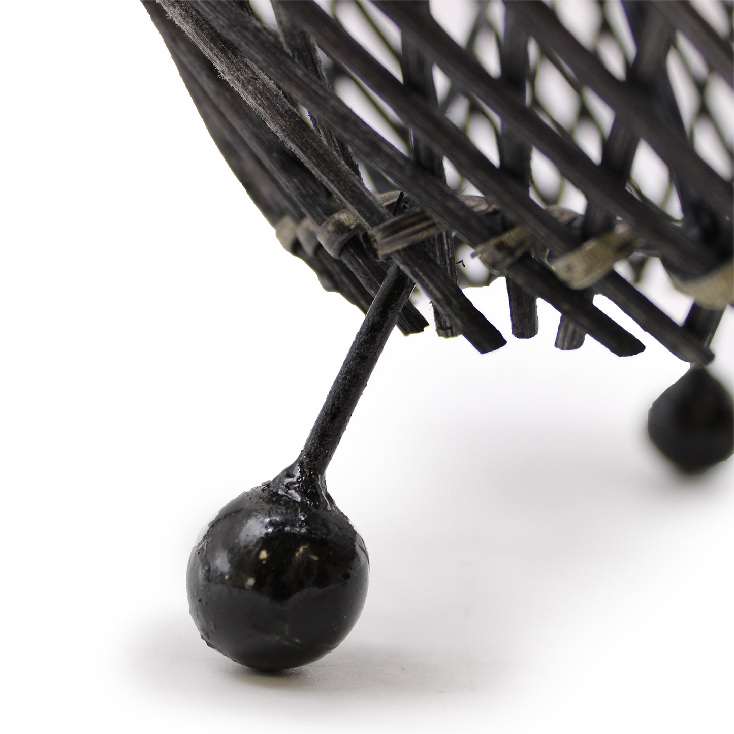 Rattan-Tischlampen - Schwarz