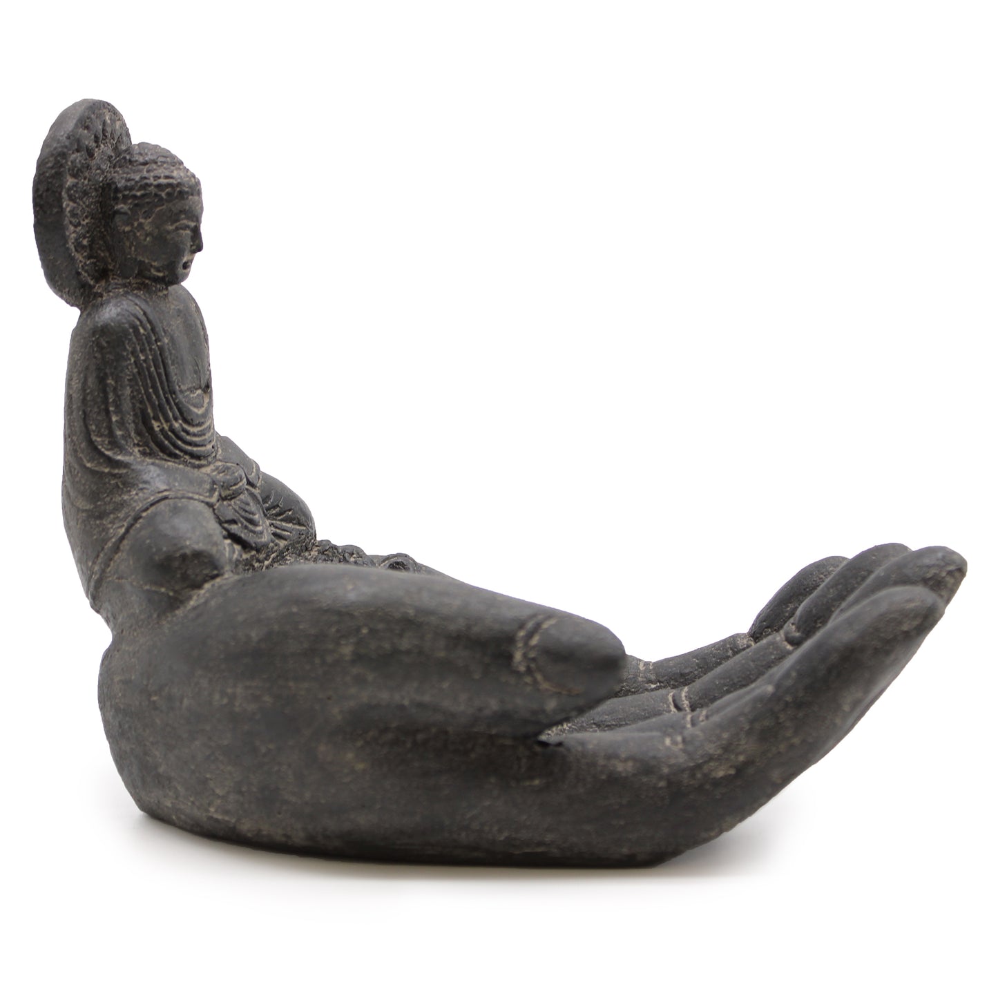 Buddha &amp; Hand-Räuchergefäß (schwarz)