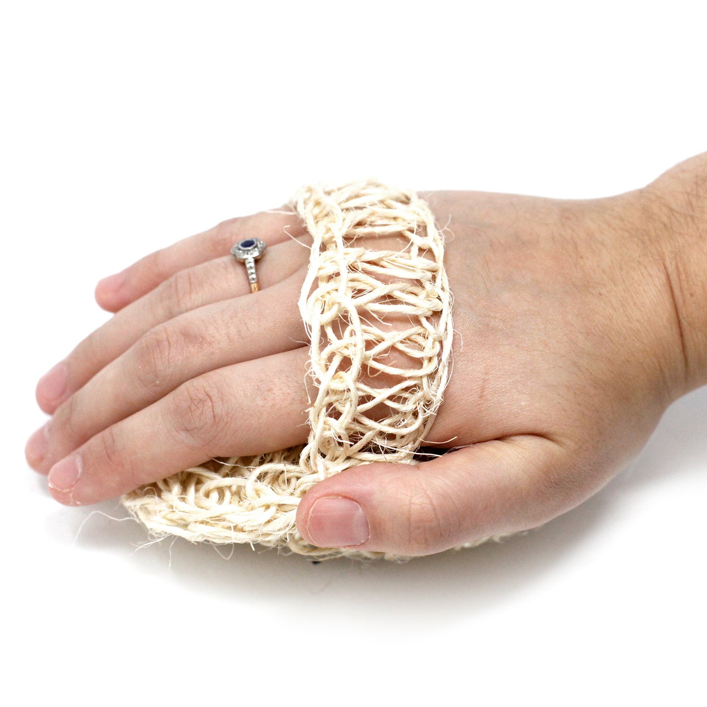Sisal-Schwamm und Peeling – weiches, rundes Peelingkissen