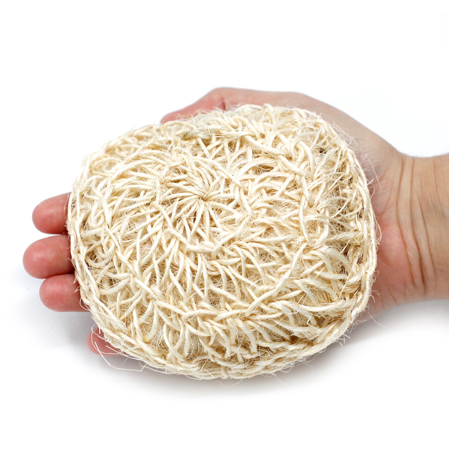 Sisal-Schwamm und Peeling – weiches, rundes Peelingkissen