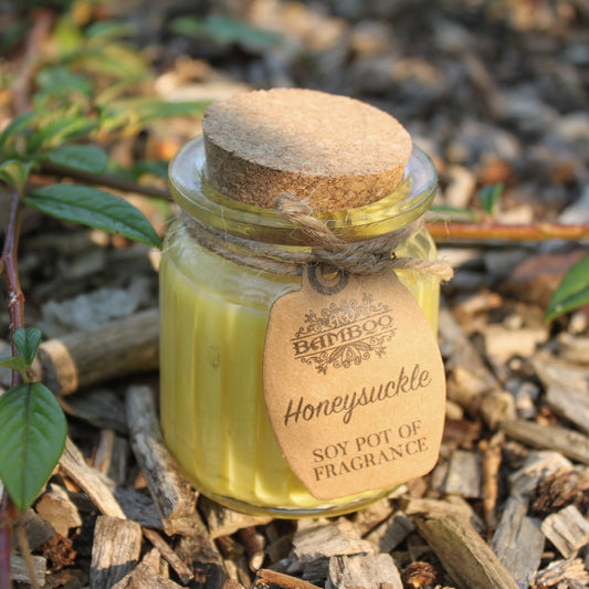 Honeysuckle Soja-Duftkerzen im Topf, 2 Stück