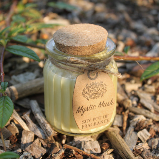 Mystic Musk Soja-Duftkerzen im Topf, 2 Stück