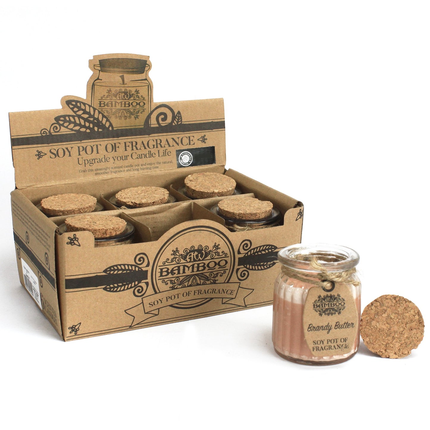 Brandy Butter Soja-Topf mit Duftkerzen X2