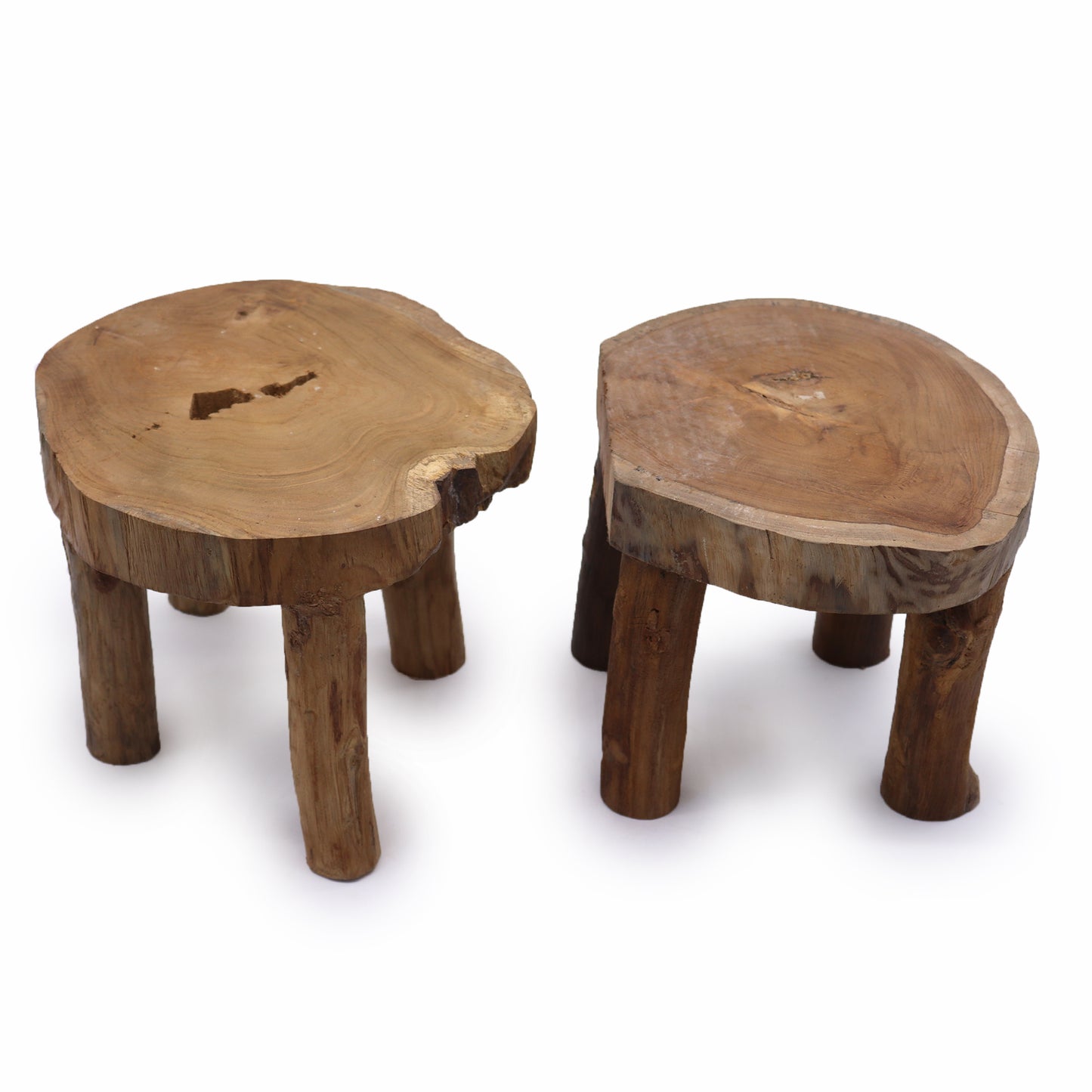 Higher Teak Pad Display, Set Of Two - 27x20cm