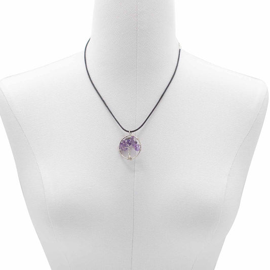 Tree of Life Pendant - Amethyst