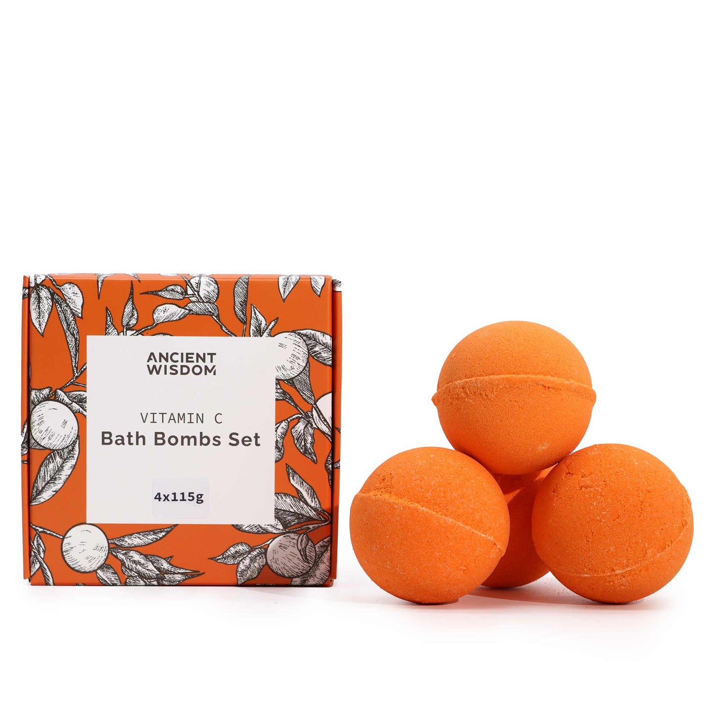 4er-Set Vitamin C-Badebomben – Aromatherapie-Quartett