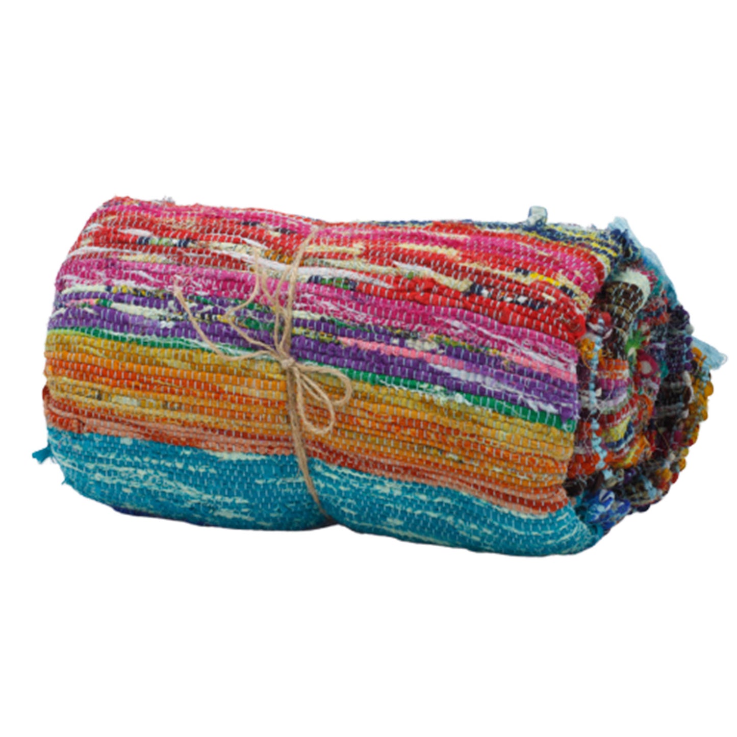 154 x 90cm Luxury Rag Rug - Yellow