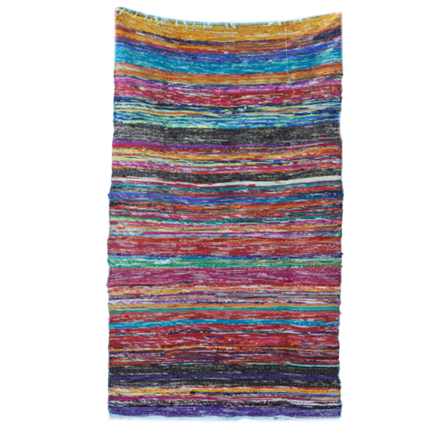 154 x 90cm Luxury Rag Rug - Yellow
