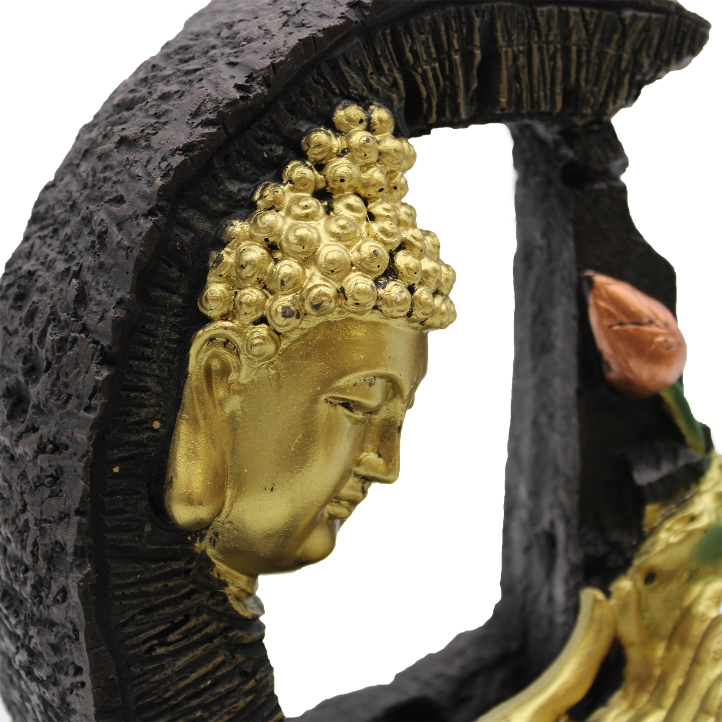 Tisch-Wasserspiel – 30 cm – Goldener Buddha und Lotus