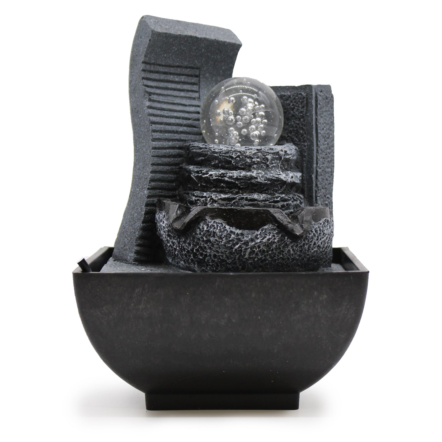 Tisch-Wasserspiel – 18 cm – Kaskadenförmige Felsformation