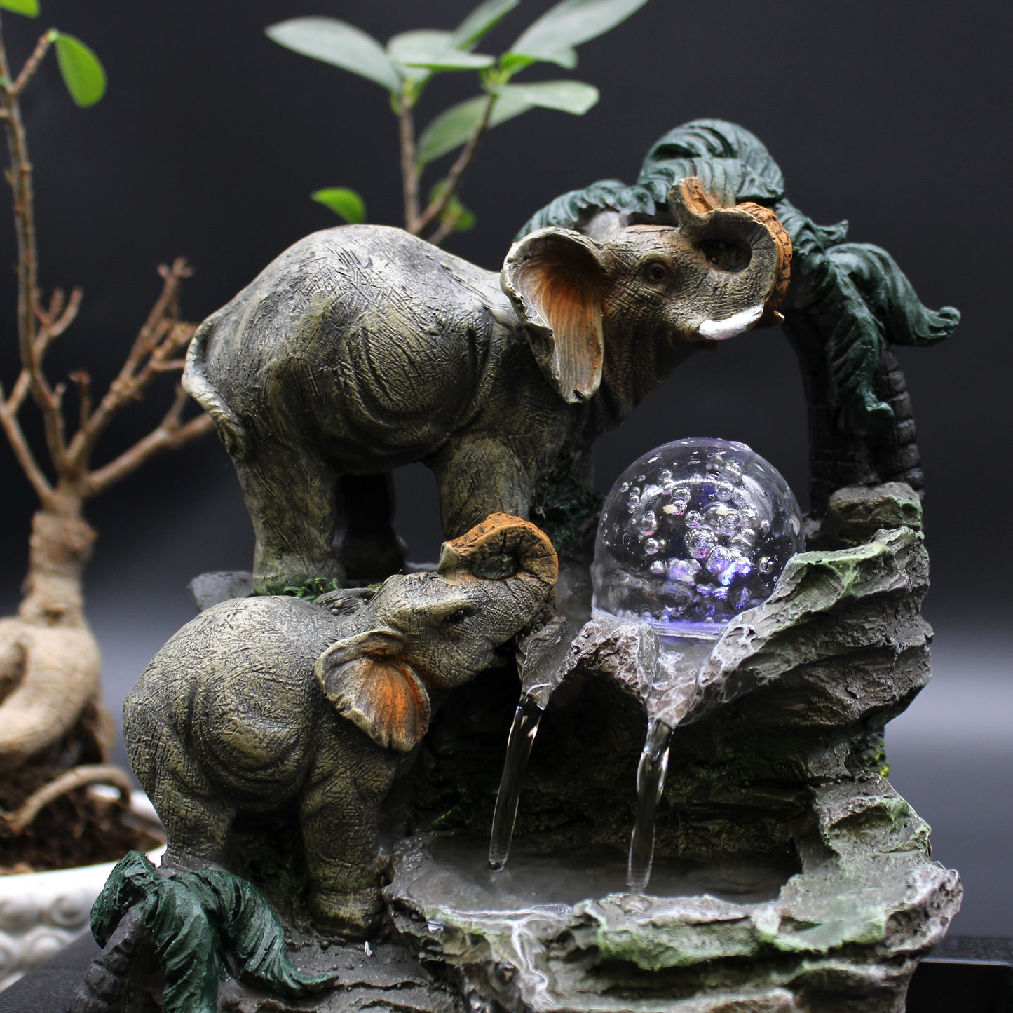 Tisch-Wasserspiel - 30 cm - Elefantenfamilie