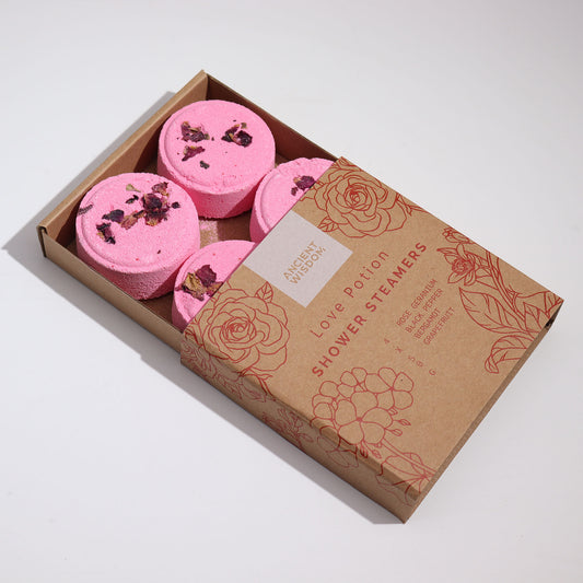 Zen Shower Steamers - Therapie-Wellness-Geschenkset - Liebestrank